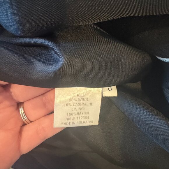 Calvin Klein Women's Single Breasted Wool Blend Belted Trench Coat Black Size 10 - Picture 3 of 6